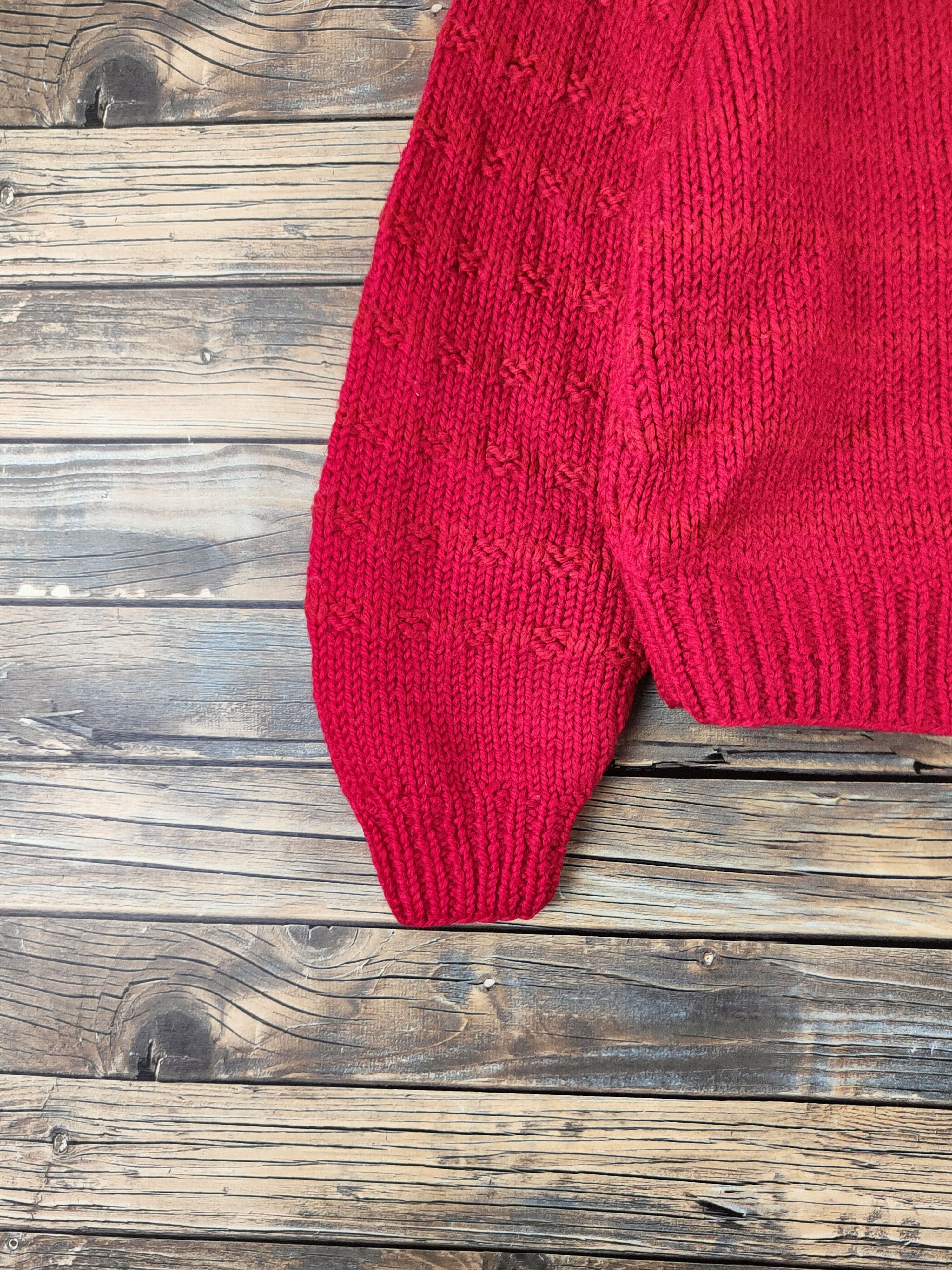 Japanese Brand DL Japanese Brand Red Knitwear Sweatshirts #46-391 Size M / US 6-8 / IT 42-44 - 4 Thumbnail