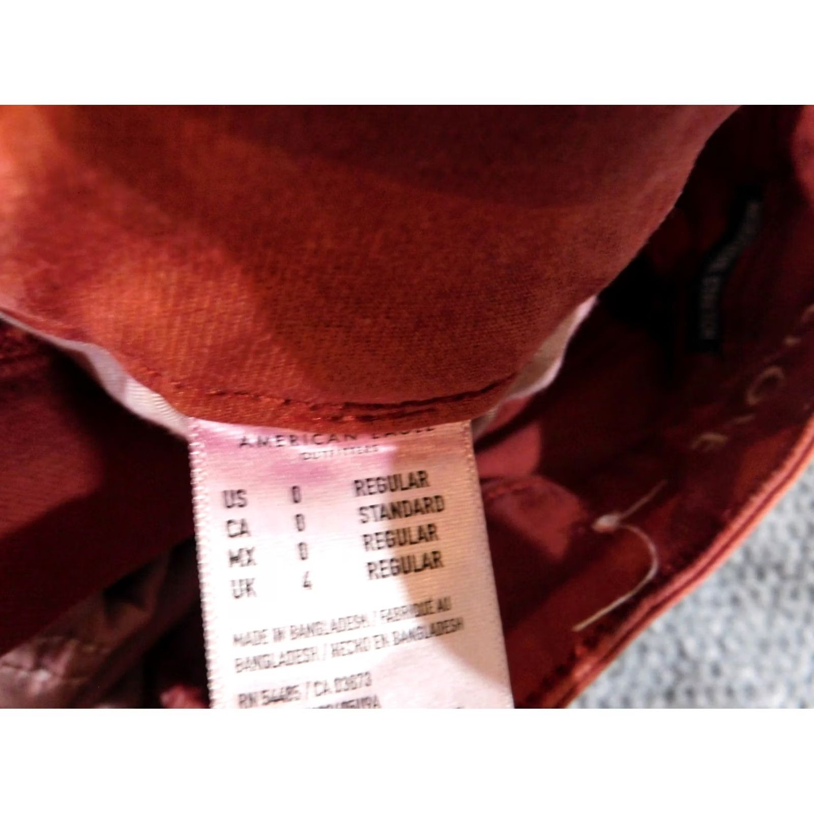 American Eagle Outfitters American Eagle Outfitters Jeans Jegging Red Womens 0 Stretch Denim Dark 28in Inseam Mid Rise Regular Life: Classic N/A Size 25" / US 0 / IT 36 - 6 Thumbnail