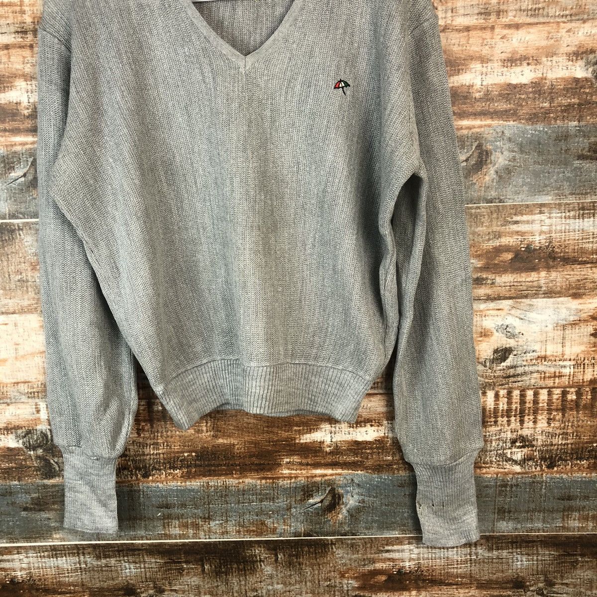 Homespun Knitwear × Japanese Brand Arnold Palmer vintage Grey Knitwear #A2044 Size S / US 4 / IT 40 - 3 Thumbnail