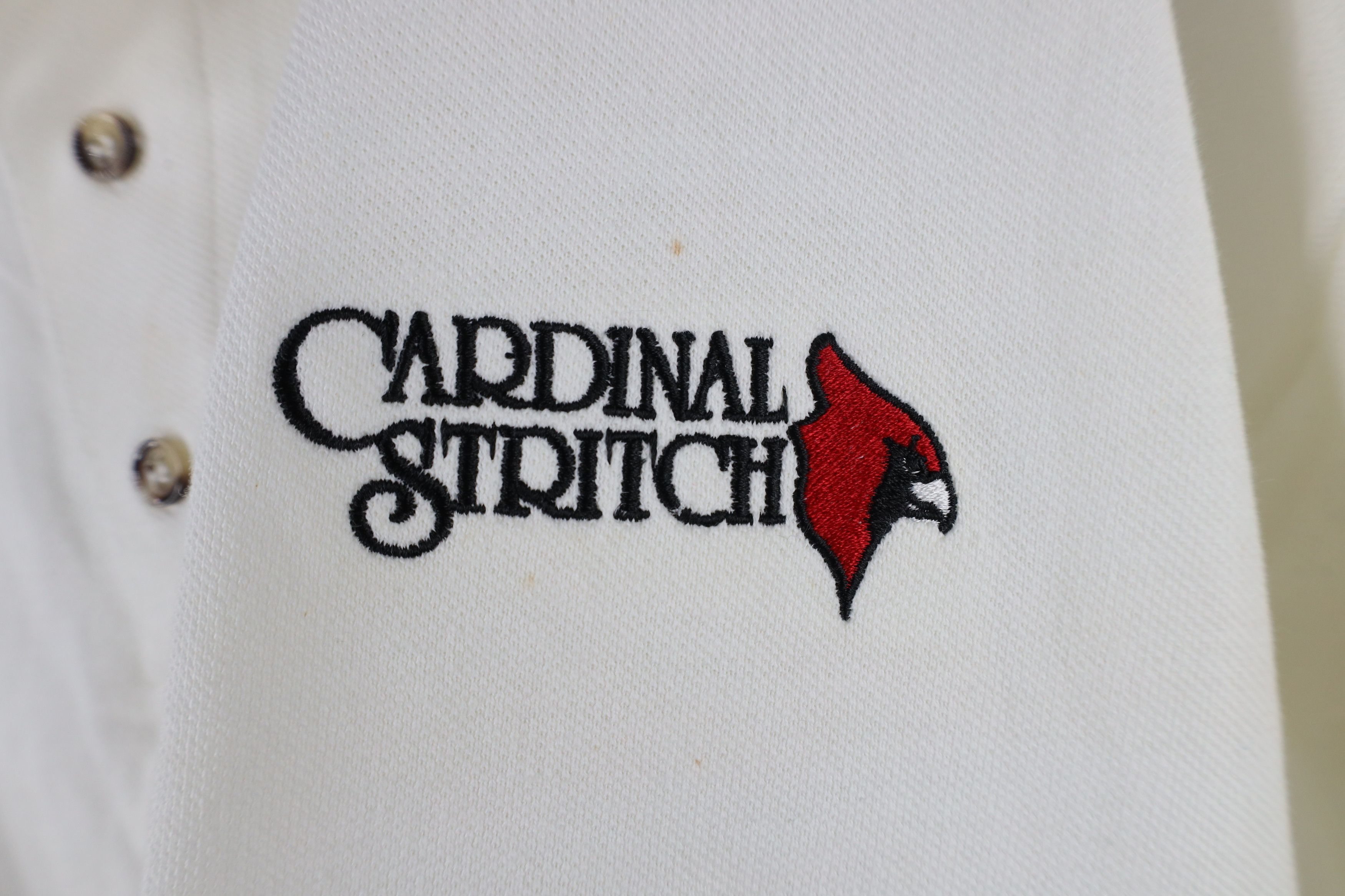 Vintage Vintage 90s Spell Out Cardinal Bird Collared Polo Shirt Size US L / EU 52-54 / 3 - 4 Thumbnail