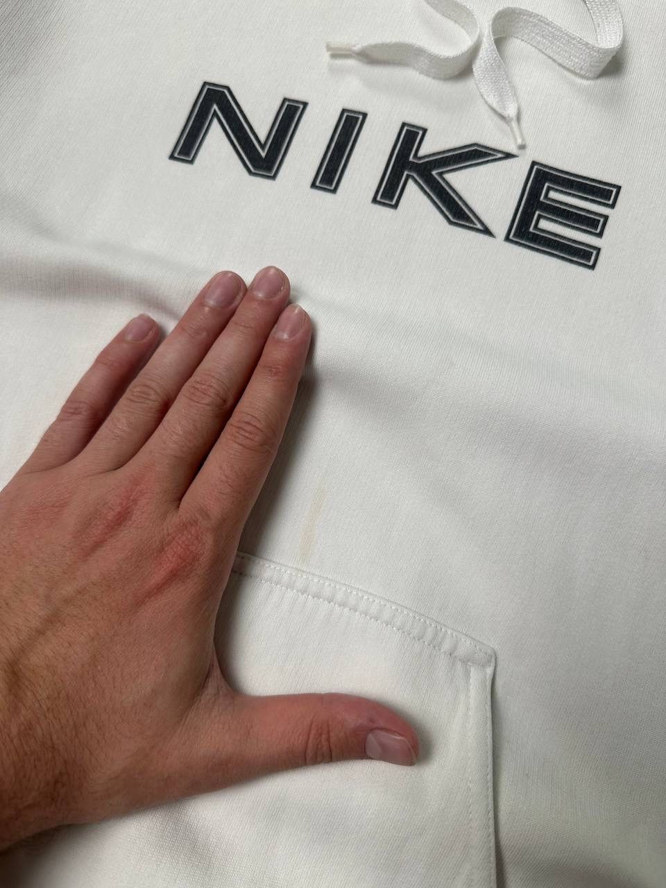 Nike × Vintage Vintage Nike Brown/White Boxy Hoodie Travis Size US L / EU 52-54 / 3 - 7 Thumbnail