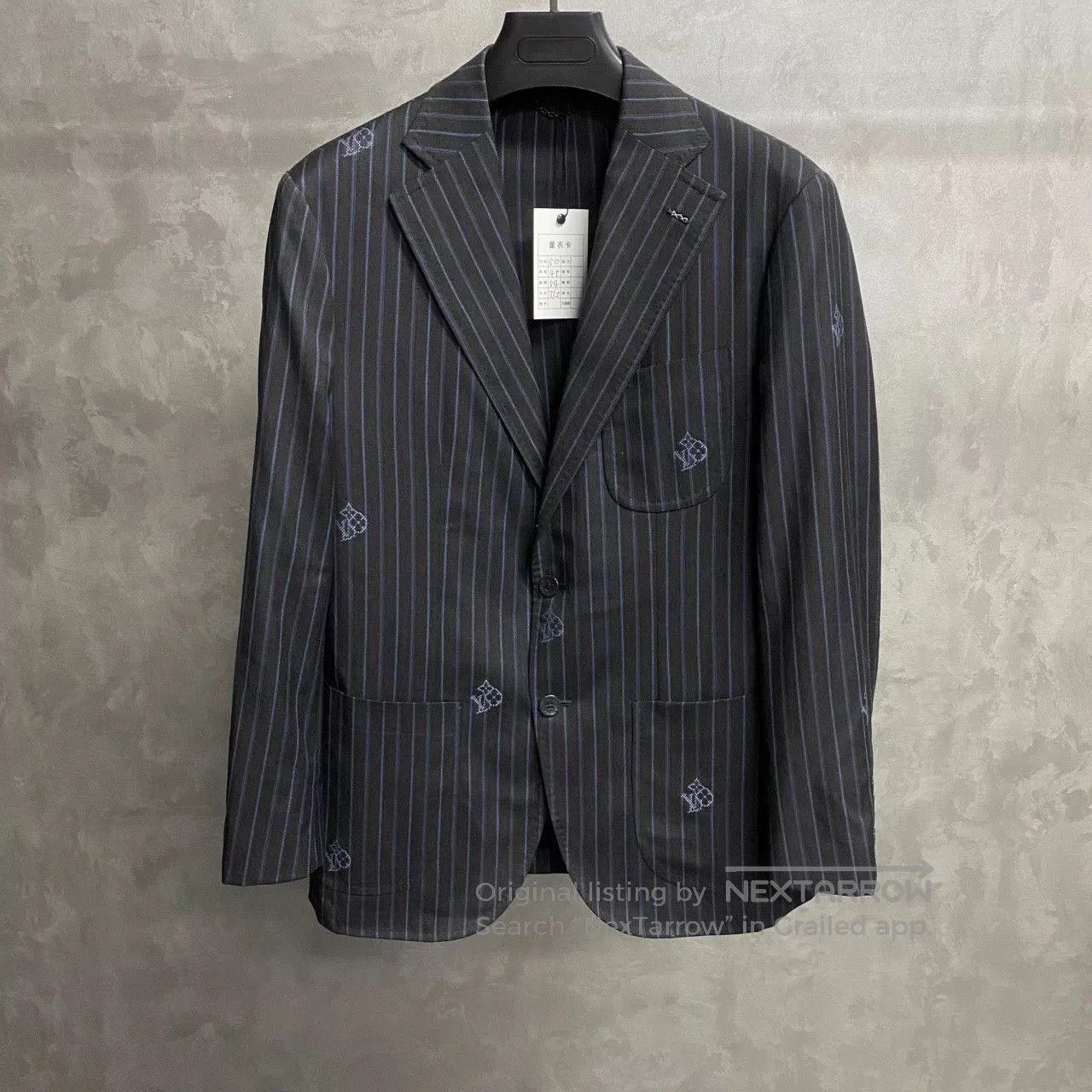 Louis Vuitton Louis Vuitton Gray Striped British Jacket. Size US M / EU 48-50 / 2 - 1 Thumbnail