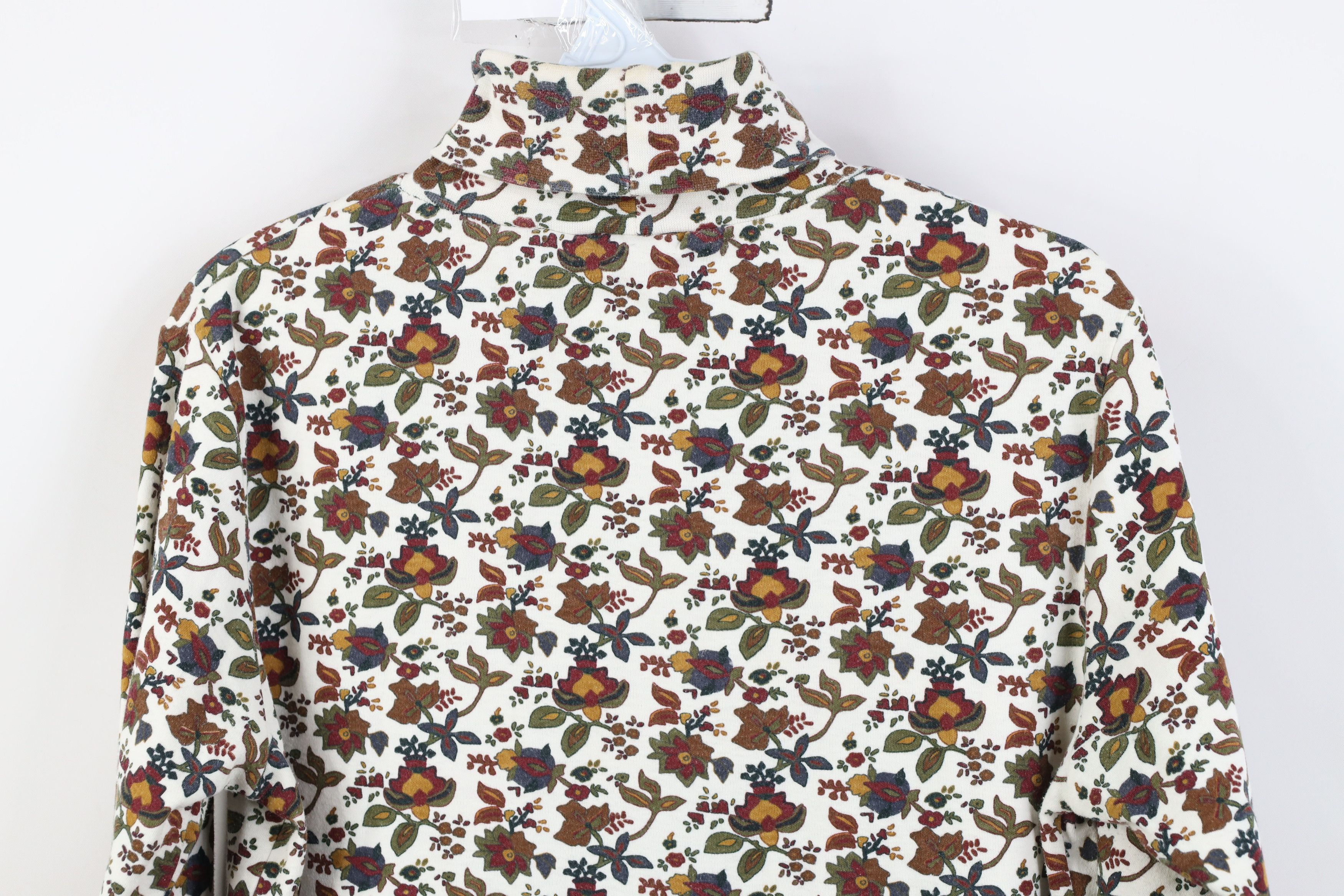 Vintage Vintage 90s Streetwear All Over Print Turtleneck T-Shirt Size S / US 4 / IT 40 - 9 Thumbnail