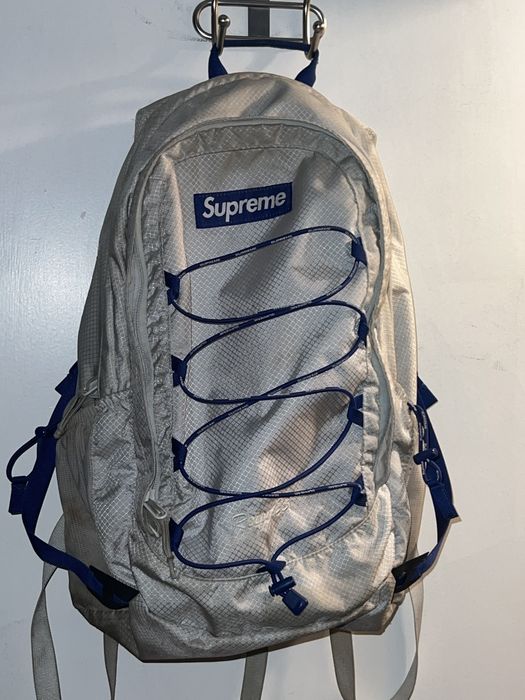 Supreme logo-patch Backpack - Grey