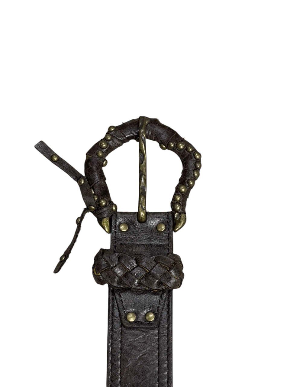 Seditionaries Hamdmade Leather with Unique Buckle Leather Belts Size ONE SIZE - 2 Thumbnail