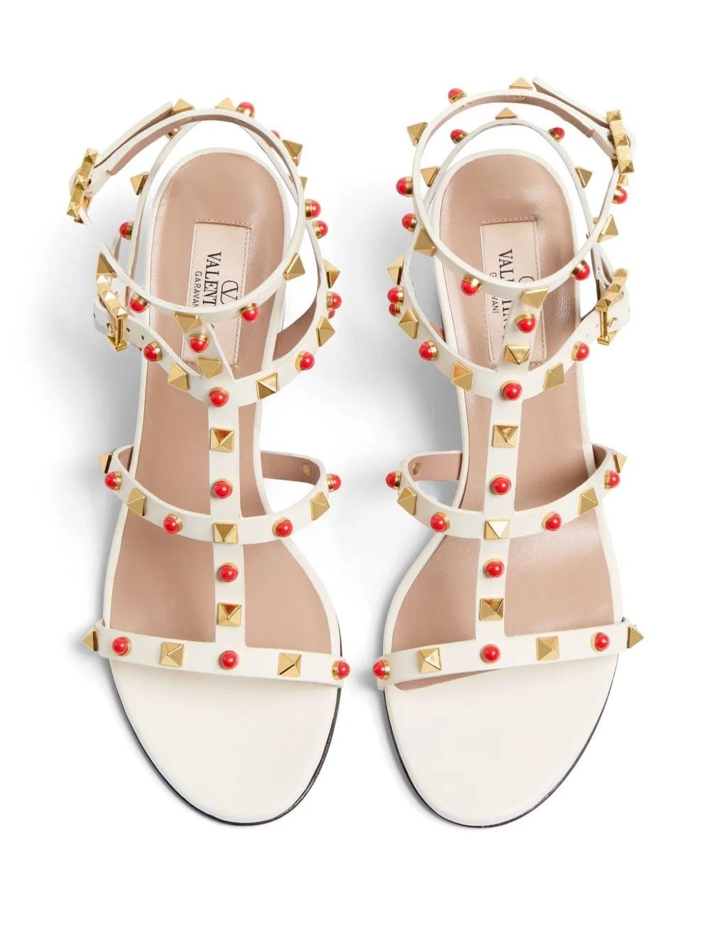 Valentino os11x0126 Rockstud Sandals in Ivory Size US 9 / IT 39 - 6 Thumbnail