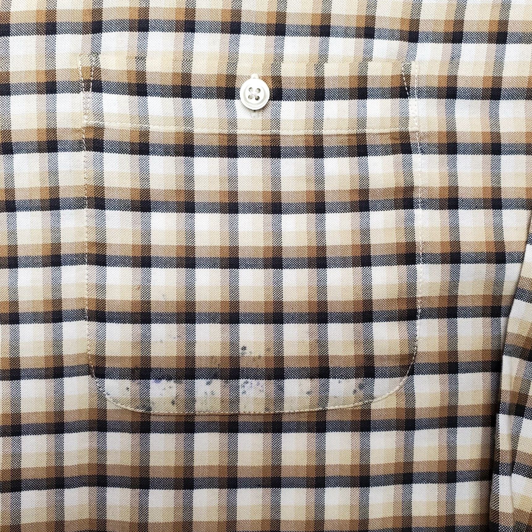 Garage VINTAGE Towncraft Shirt Men 2XL Beige Plaid Yard Work Garage Outdoor Dad Casual Button-Up Wrinkle Resistant Cotton Polyester Size US XXL / EU 58 / 5 - 4 Thumbnail