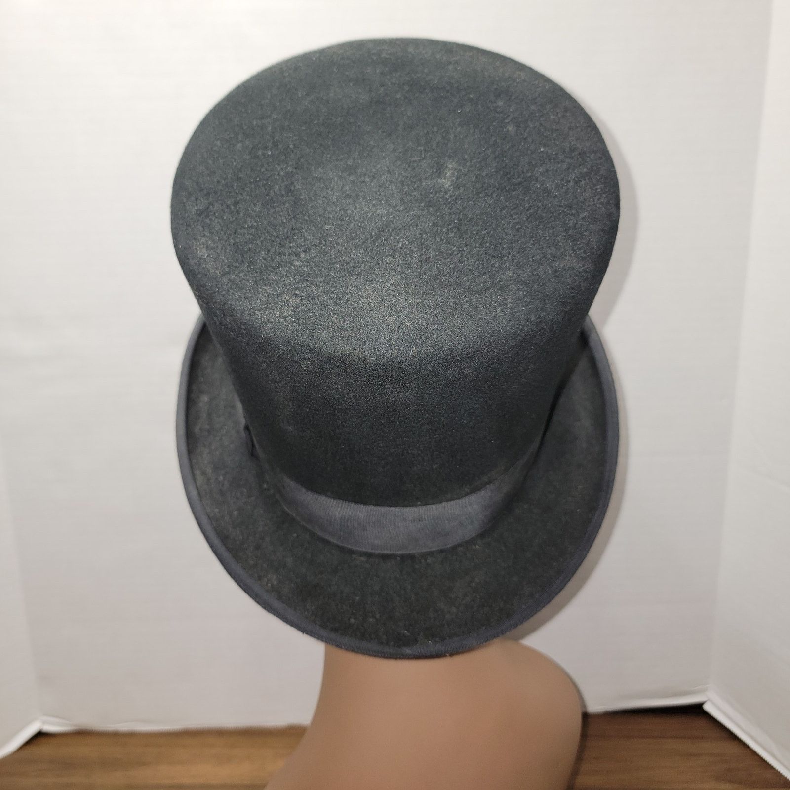 Other 100% Wool Top Hat The Mad Hatter Hat People - Size 7 1/8 57 Size ONE SIZE - 4 Thumbnail