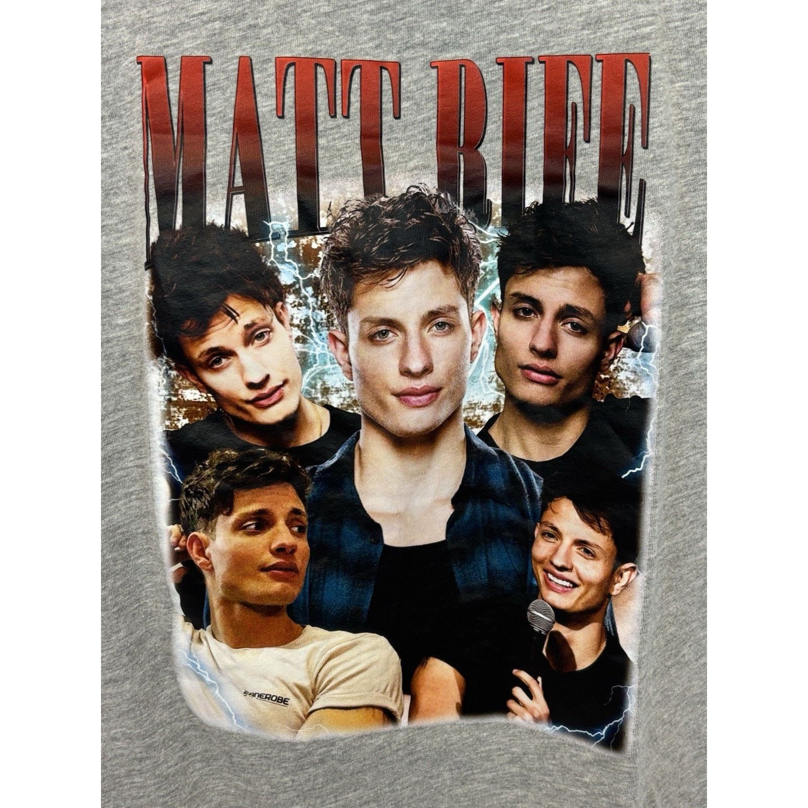 Canvas Matt Rife Print T-Shirt Gray Unisex Size Medium Size US M / EU 48-50 / 2 - 4 Thumbnail