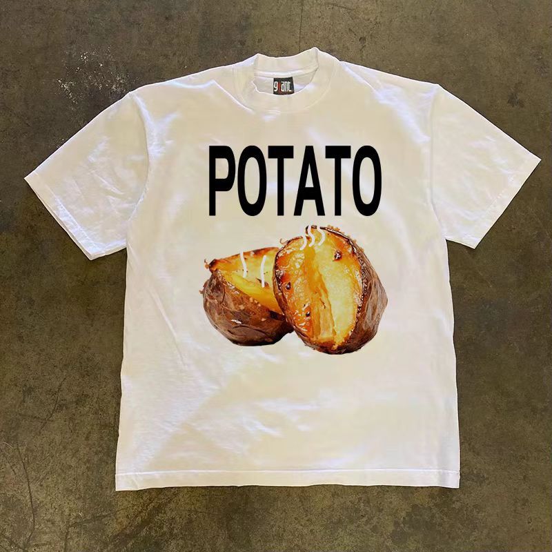 Japanese Brand × Vintage Potato print street washed vintage t-shirt Size US M / EU 48-50 / 2 - 1 Thumbnail