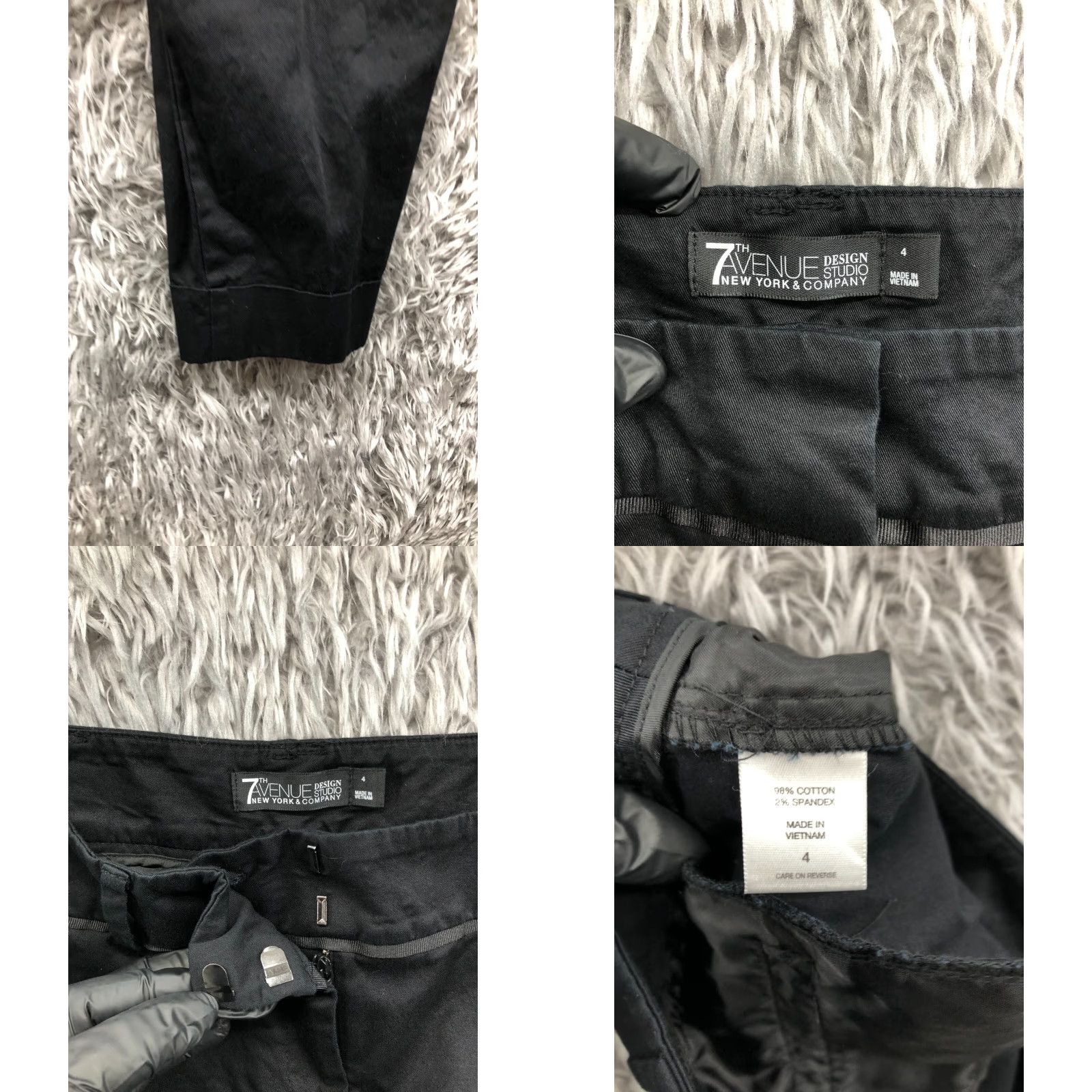 CO New York & Co 7th Avenue Design Studio Capri Pants Womens Size 4 Black Hook Eye Capris Pants Regular Size 27" / US 4 / IT 40 - 8 Thumbnail