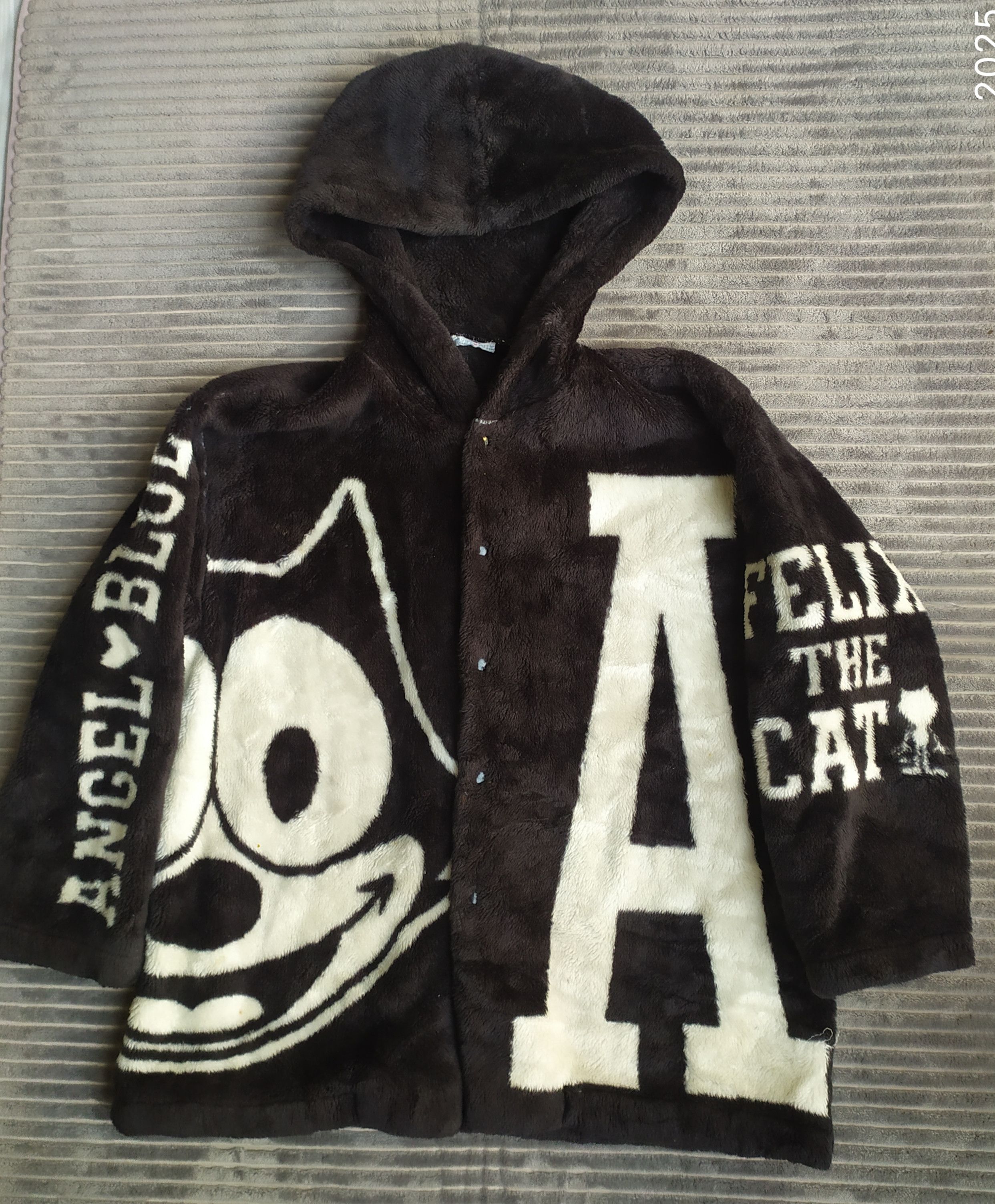 1996 Angel blue X Felix The cat Flecee Sherpa hoodie