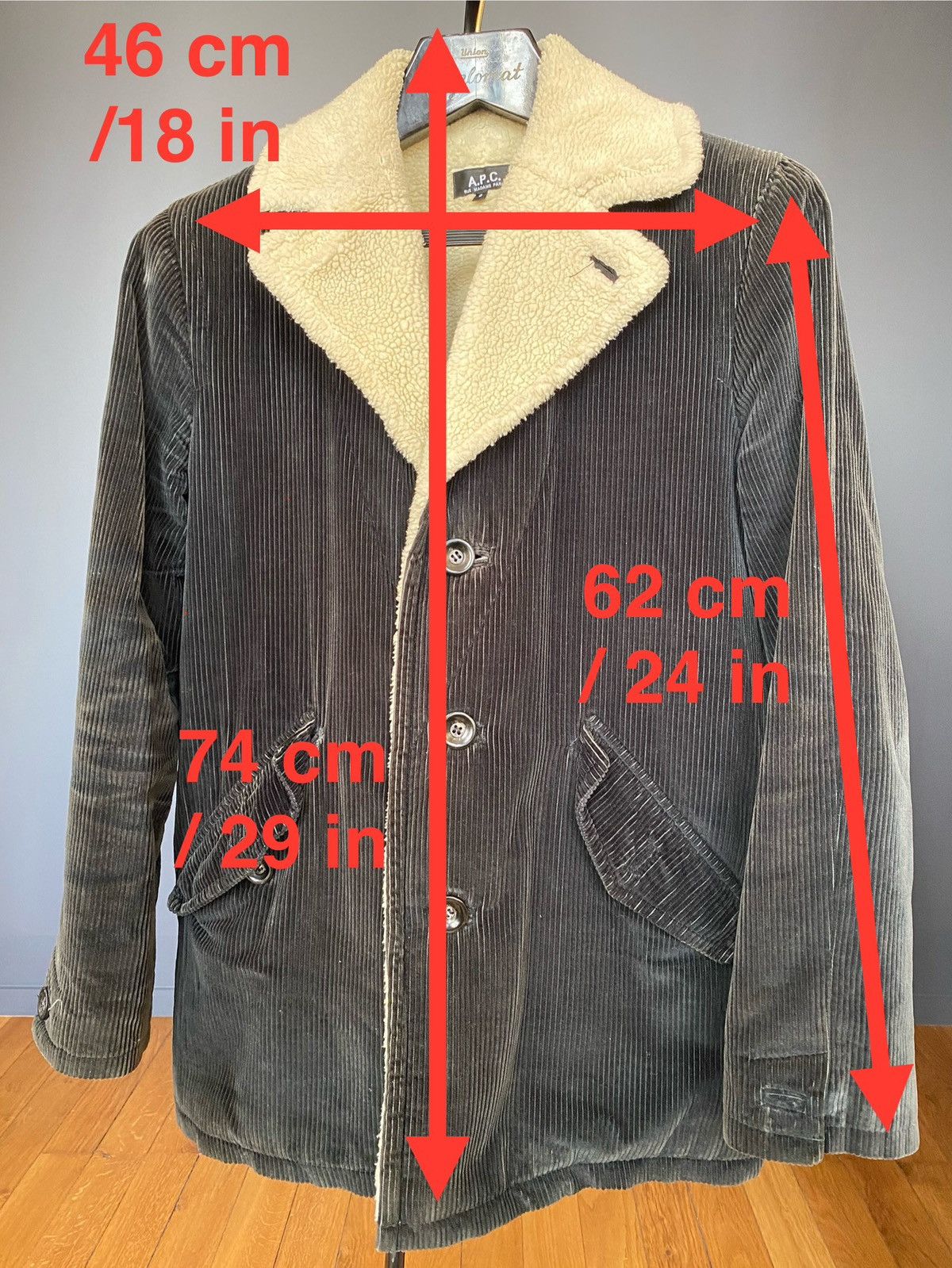 A.P.C. APC - Shearling Corduroy Jacket - 2012 Size US S / EU 44-46 / 1 - 21 Thumbnail