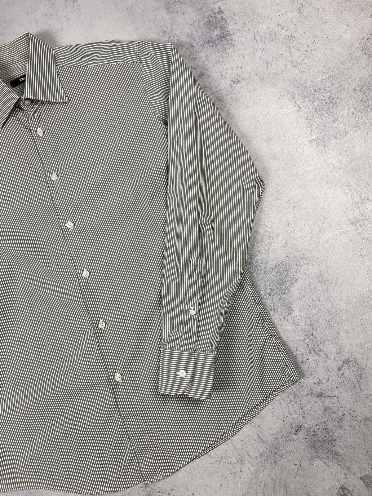 Z Zegna Z Zegna Striped Luxury Designer Long Sleeve Button Up Shirt Size US L / EU 52-54 / 3 - 3 Thumbnail