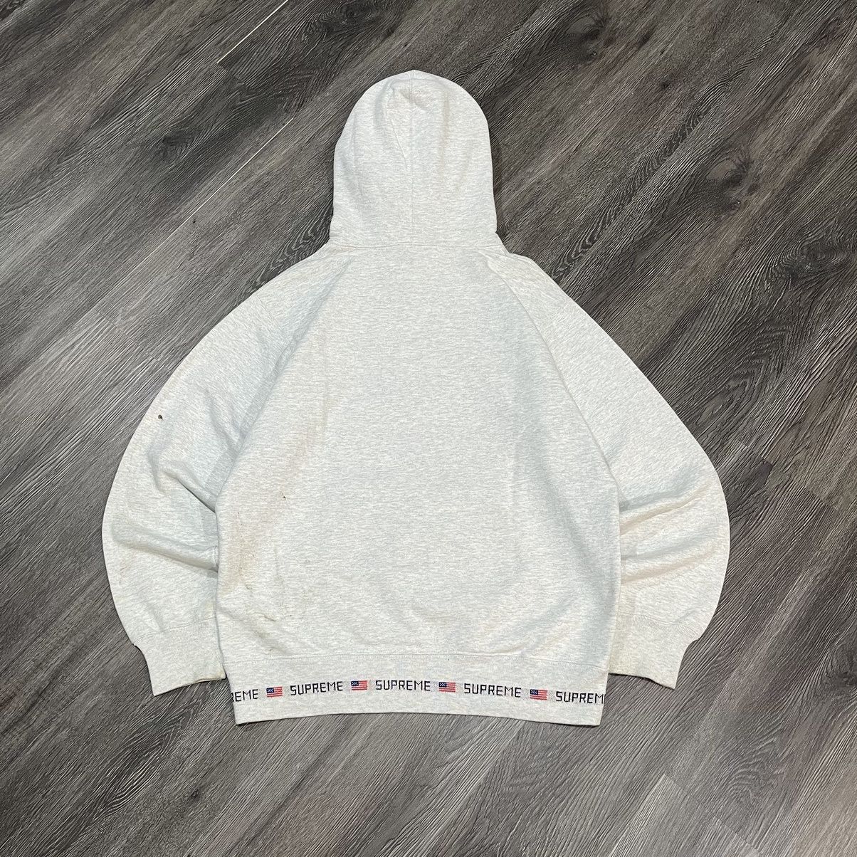 Supreme Supreme FW15 LOGO RIB HOODED SWEATERSHIRT Grey Size US XL / EU 56 / 4 - 4 Thumbnail