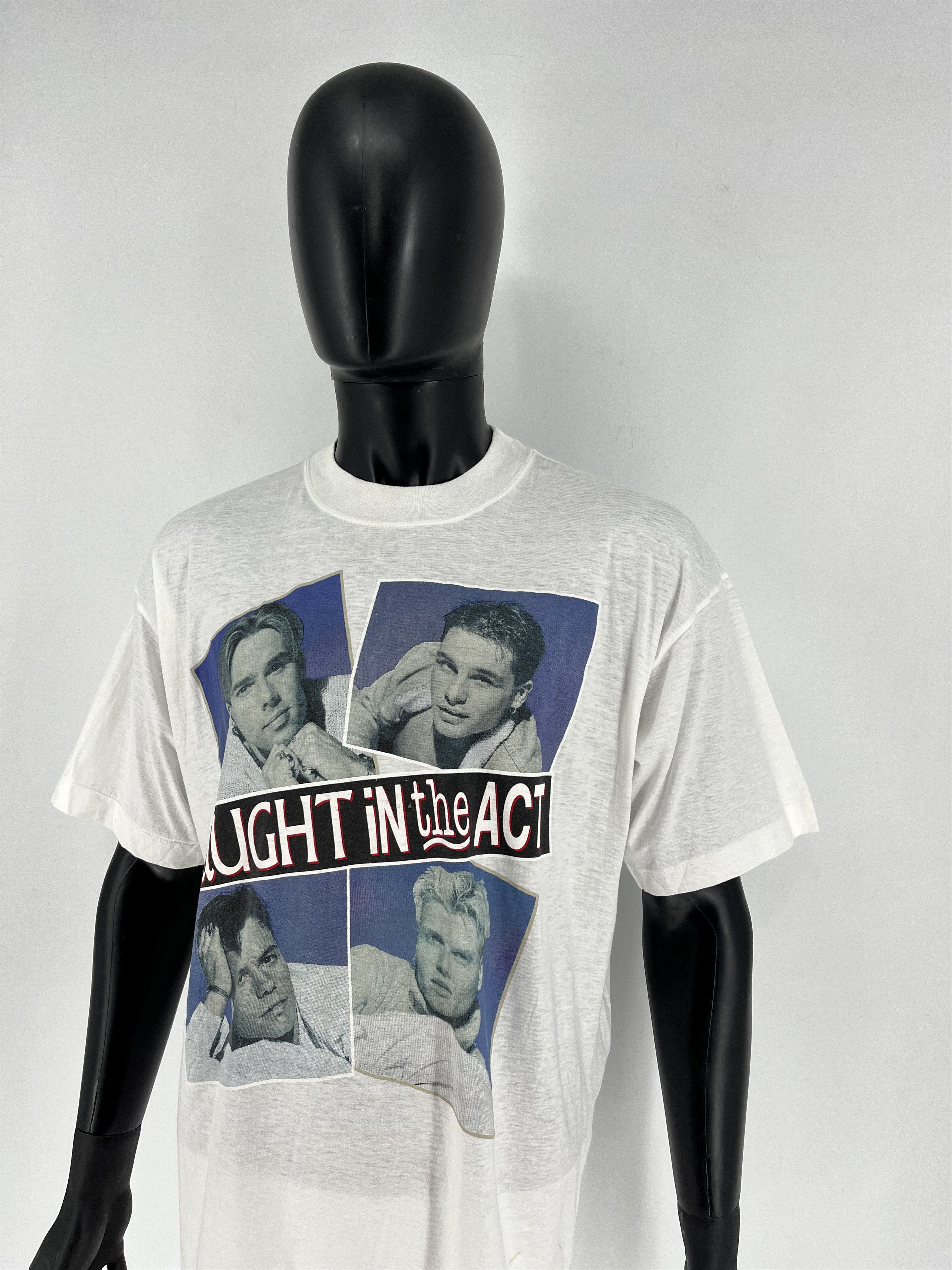 Band Tees Vintage 90's Caught In The Act Band Dance Pop Rock C.I.T.A Size US L / EU 52-54 / 3 - 4 Thumbnail