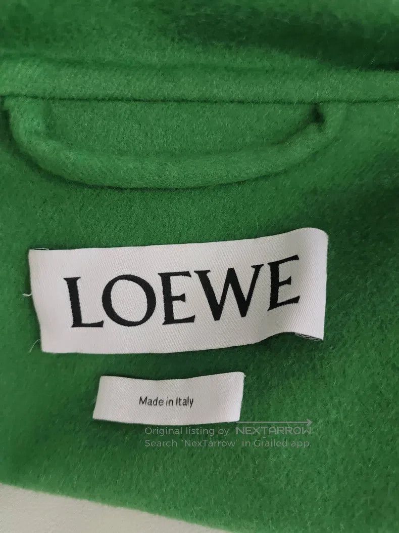 Loewe Loewe Emerald Green Wool Coat with Belt Size XS / US 0-2 / IT 36-38 - 3 Thumbnail