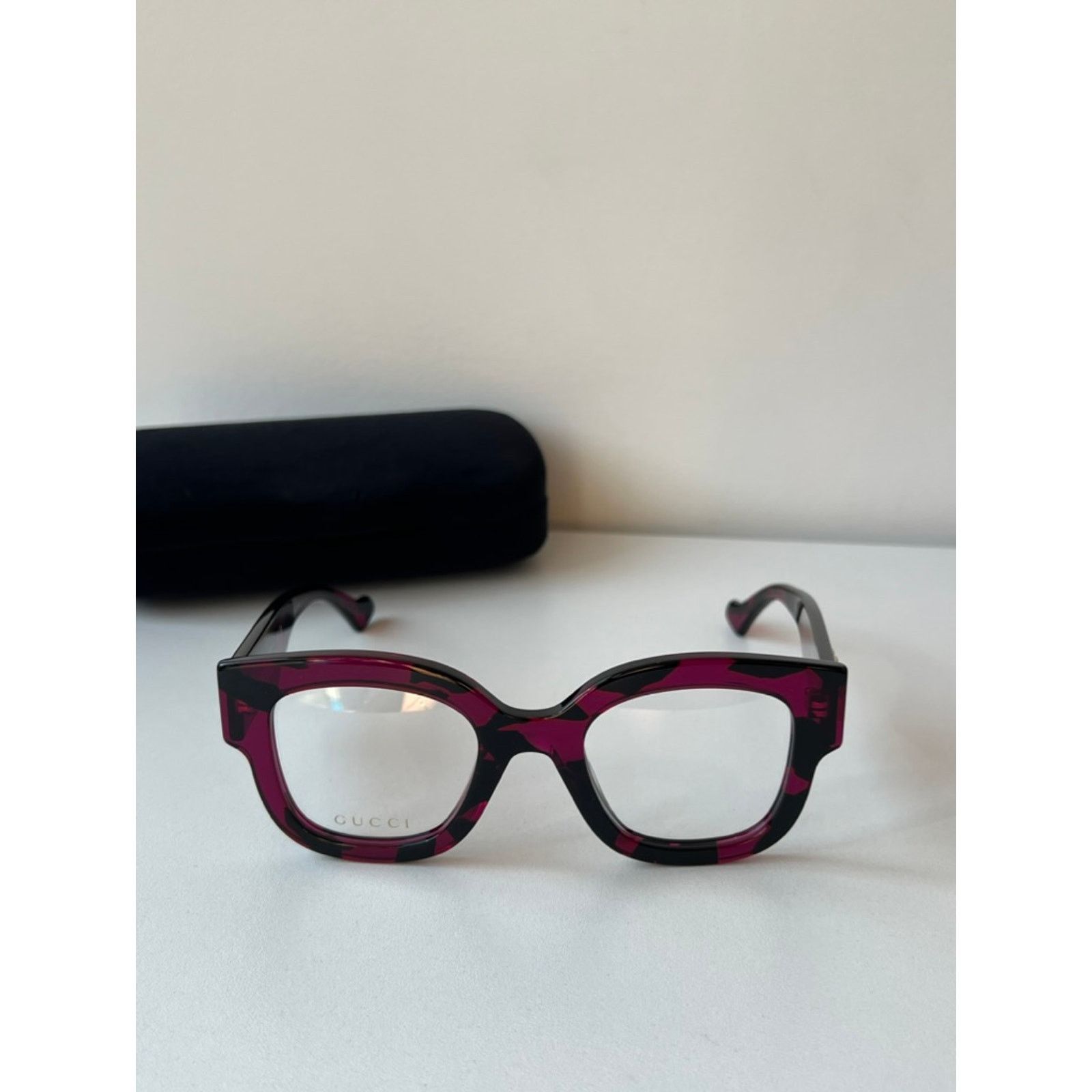 Gucci NEW Gucci GG1423O Black Pink Havana Eyeglasses Frames Size ONE SIZE - 7 Thumbnail
