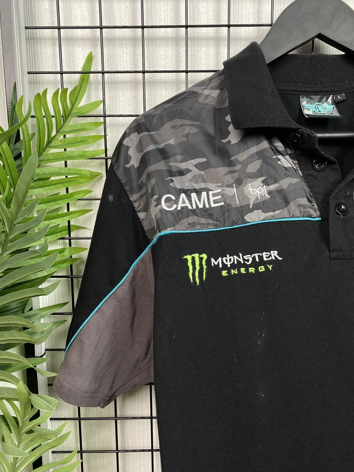 Other Monster Energy Racing Polo tee Men L size black T-Shirt Size US L / EU 52-54 / 3 - 10 Thumbnail
