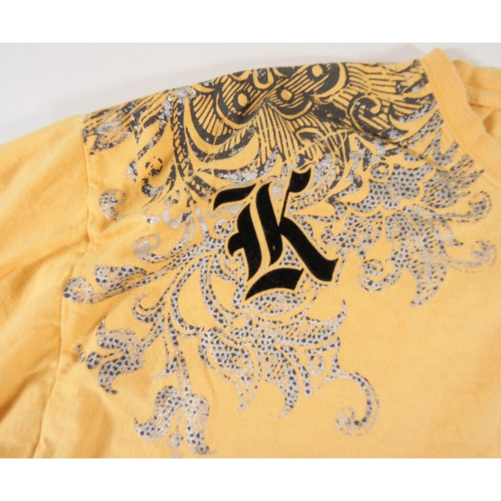 Vintage Kani Gold Men's T-Shirt Short Sleeve 3XL Yellow Cotton Logo All Seasons Casual Size US XXL / EU 58 / 5 - 3 Thumbnail
