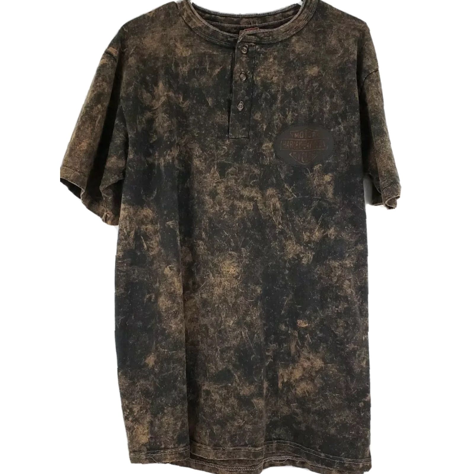 Harley Davidson VINTAGE Harley-Davidson Shirt Harley-Davidson Brown Henley T-Shirt Adult Large Mens L Brown Tie Dye Motorcycles Oklahoma City Size US L / EU 52-54 / 3 - 3 Thumbnail