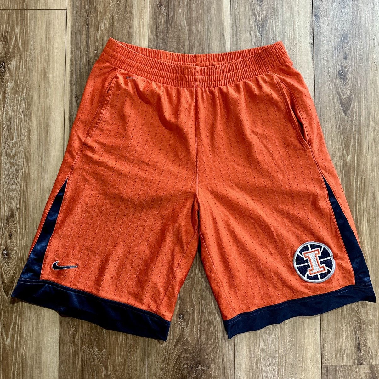 Nike Y2K Nike Team Illinois Fighting Illini Basketball Shorts, L Size US 36 / EU 52 - 1 Thumbnail