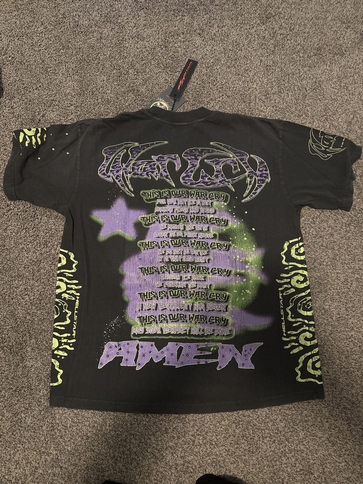 HELLSTAR Absolute Grail - Hellstar AMEN Tee (sz Small) Size US S / EU 44-46 / 1 - 2 Thumbnail