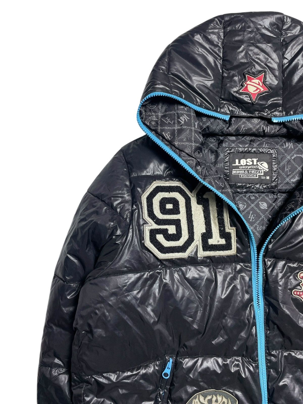 Angel Blue 2000’s Lost Enterpises - Puffer Skate Patch Jacket Size US L / EU 52-54 / 3 - 9 Thumbnail