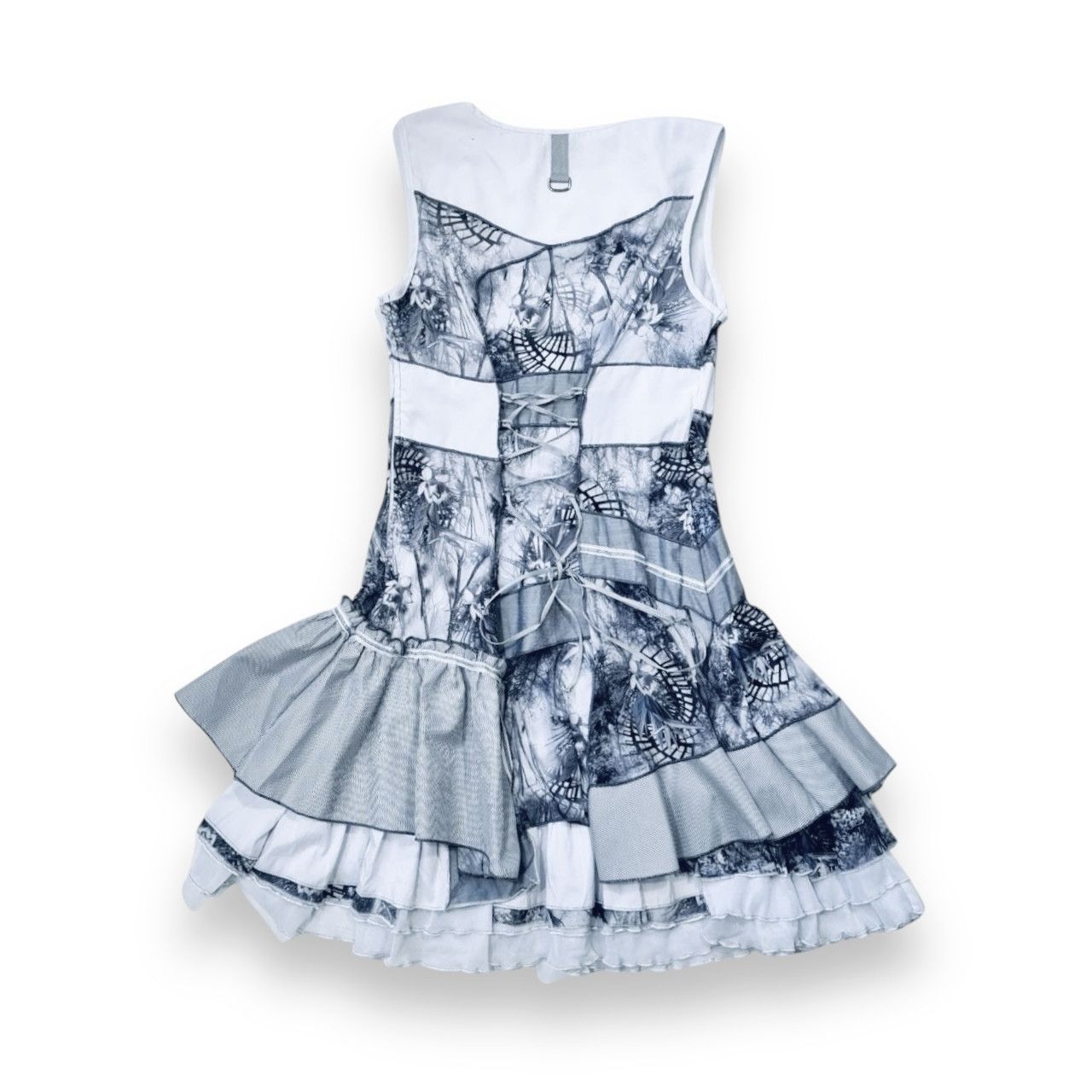 Designer × Vintage Iconic French Vintage Patchwork Mesh Dress Size M / US 6-8 / IT 42-44 - 5 Thumbnail