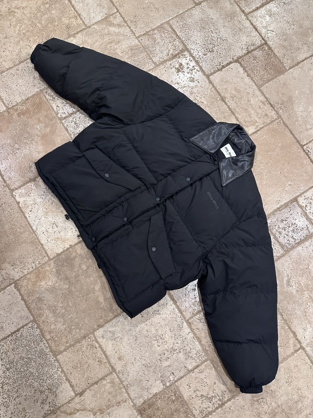 Miu Miu Miu Miu Technical Ponge Cropped Down Puffer Padded Jacket Size US L / EU 52-54 / 3 - 4 Thumbnail