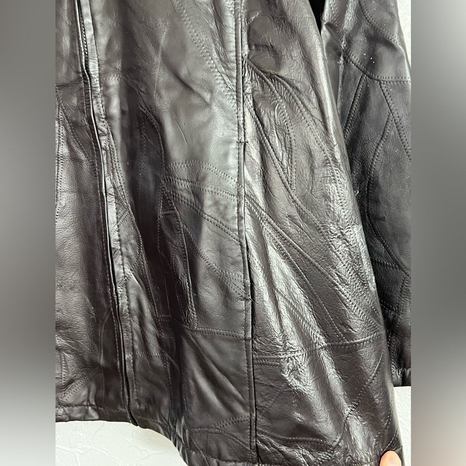 Vintage Maxam Leather Italian Mosaic Top Grain Lambskin Jacket 3XL Size US XXL / EU 58 / 5 - 5 Thumbnail