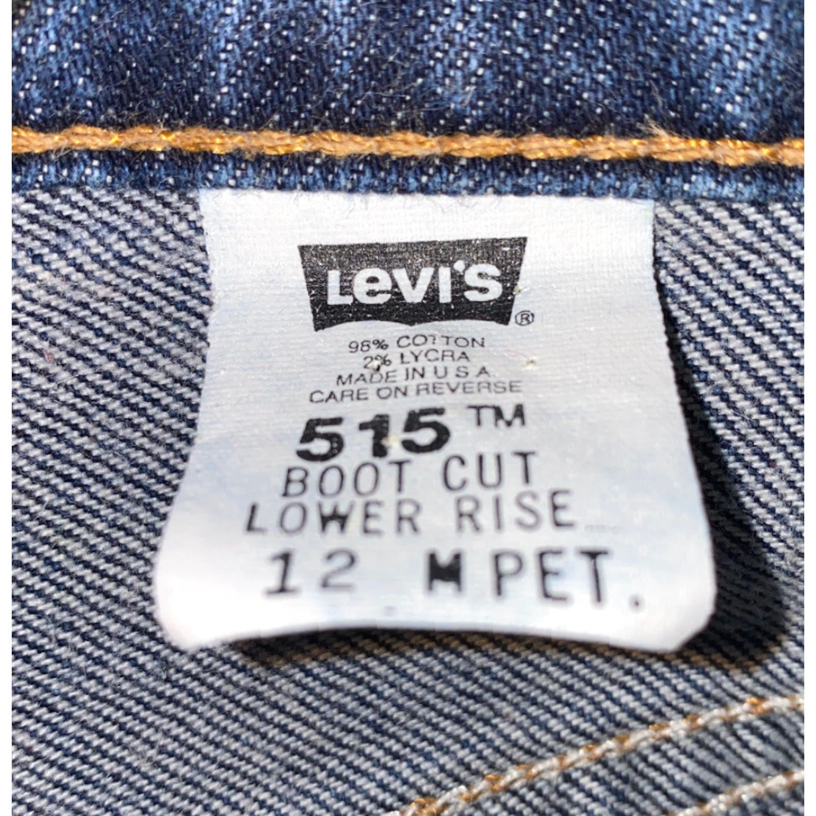Denime VINTAGE Levi’s 515 Jeans Womens Bootcut Denim 12M Petite USA Made Blue 28in Inseam Level Mid Rise Button Closure Size 34" / US 12 / IT 48 - 3 Thumbnail