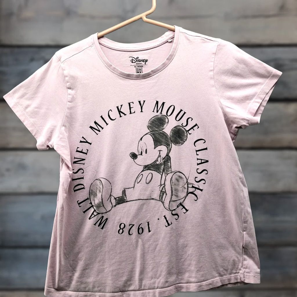 Disney Disney Mickey Mouse Graphic T Shirt Womens M Pink Short Sleeve Crew Neck Cotton Jersey 90s Classic Casual Size M / US 6-8 / IT 42-44 - 1 Thumbnail