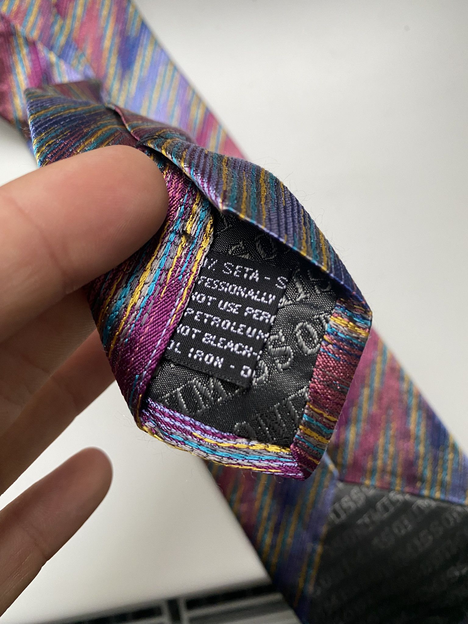 Designer × Missoni Missoni Tie Multicolor 100% Silk Made In Italy Size ONE SIZE - 4 Thumbnail