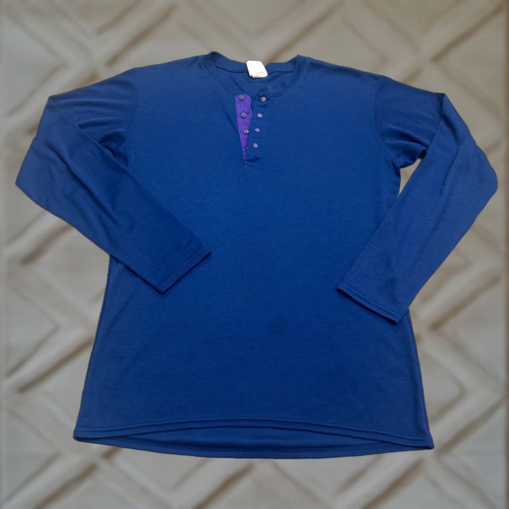 Patagonia VINTAGE Patagonia Capilene 1/4 Snap Henley Shirt Mens S Blue Size US S / EU 44-46 / 1 - 1 Thumbnail