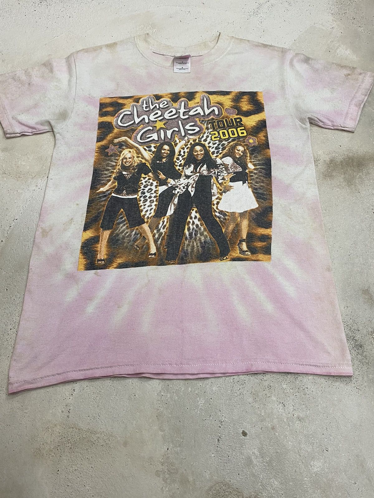 Band Tees The Cheetah Girl Band Y2k Tour Tee Art Tie Dye Dirty Thrash Size US S / EU 44-46 / 1 - 4 Thumbnail