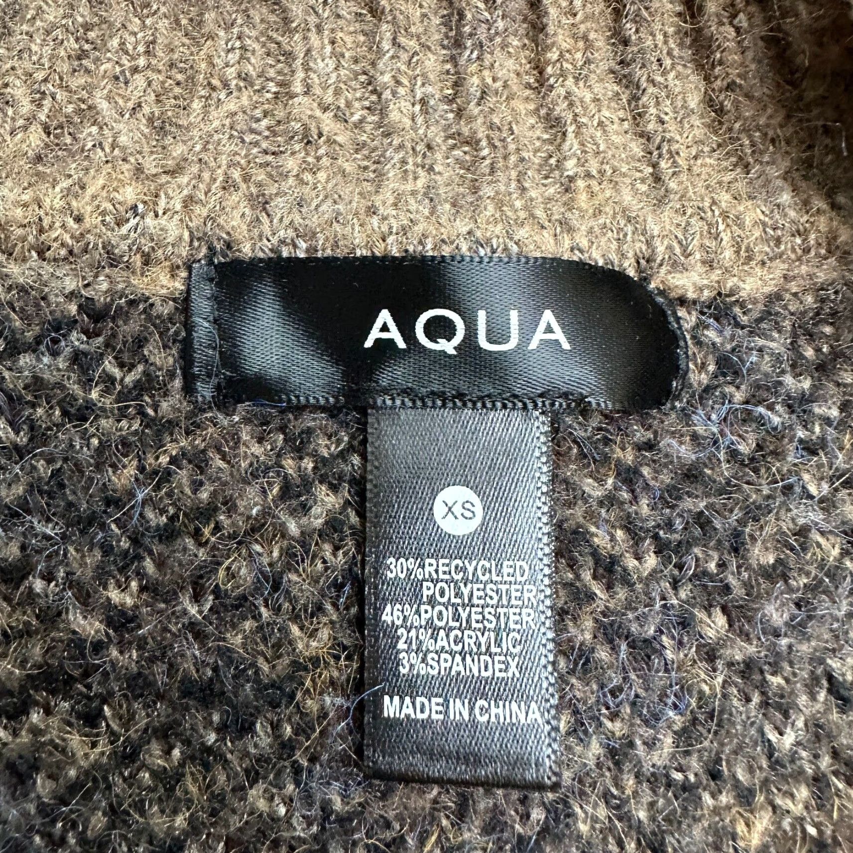 AQUA Aqua Cardigan Women XS Brown Leopard Open Knit Sweater Size XS / US 0-2 / IT 36-38 - 5 Thumbnail