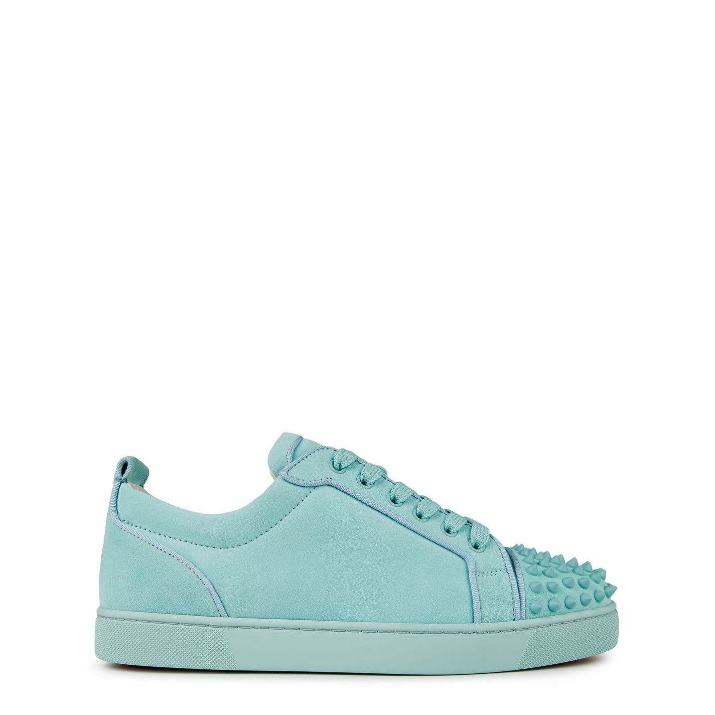 Christian Louboutin Men'S Louis Junior Spikes Suede Trainers Size US 10 / EU 43 - 1 Thumbnail
