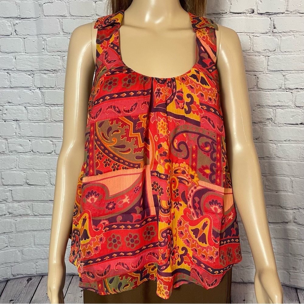 Free People NWT New Free People Strawberry Tank in Meadow Combo Size L Size L / US 10 / IT 46 - 9 Thumbnail