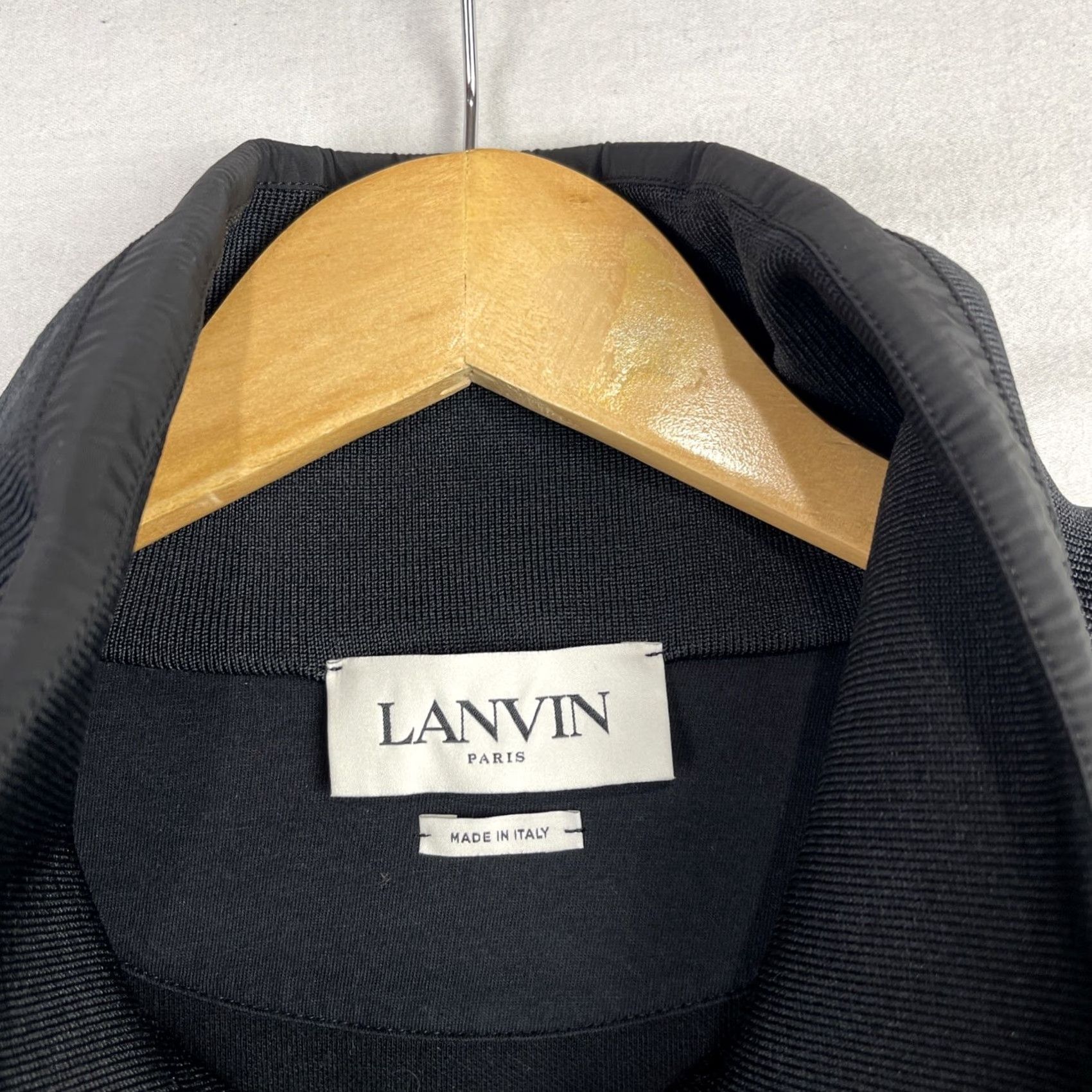 Lanvin Lanvin Sweater Mens XL Tall Black Technical Knit Half Zip Made In Italy Oversize Knit Pullover Striped? Size US XL / EU 56 / 4 - 5 Thumbnail