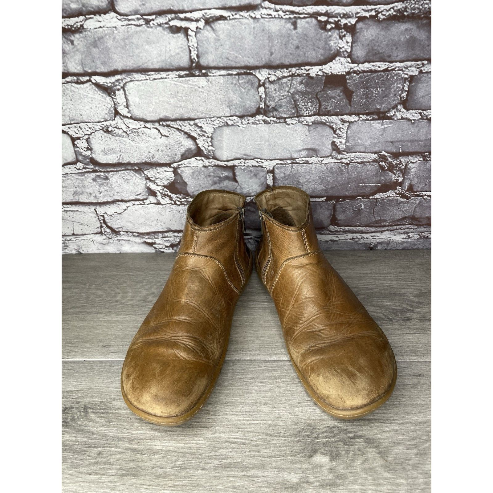Birkenstock Birkenstock Boots Brown Leather Ankle Zip Comfort Walking Sh Size US 9.5 / IT 39.5 - 11 Thumbnail