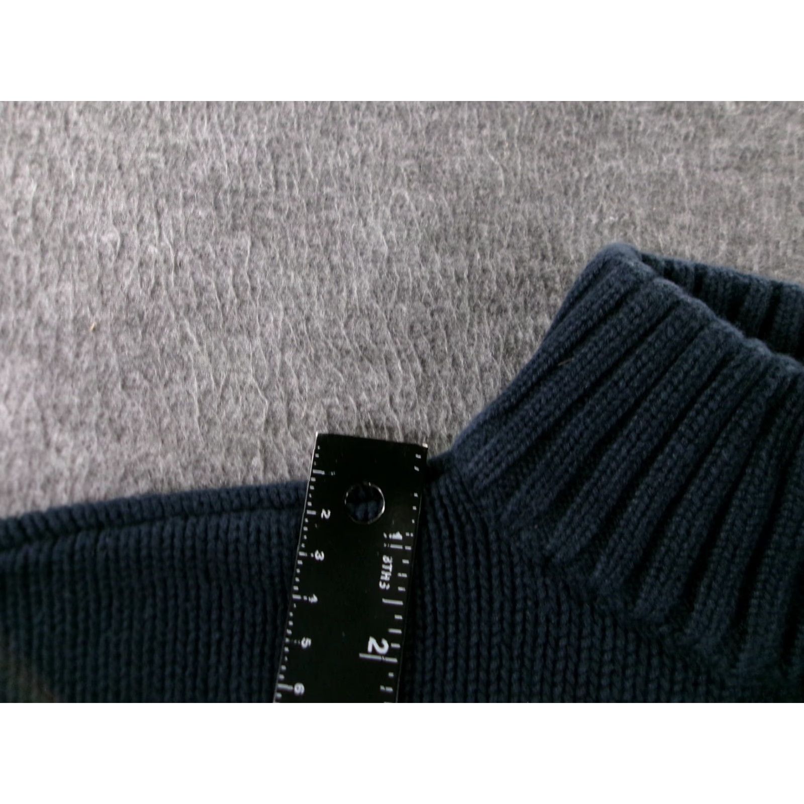 Chaps Chaps Sweater Mens Medium Blue Black White Stripe Pullover Cotton Logo 1/4 Zip Mock Neck Knitted Knit All Seasons Classic Preppy Size US M / EU 48-50 / 2 - 5 Thumbnail