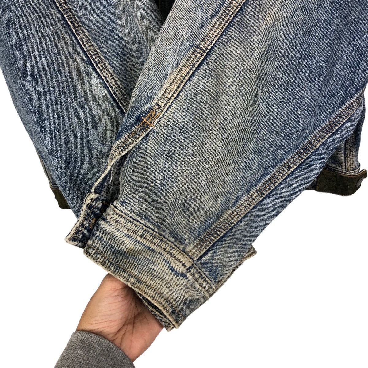 Vintage 🔥80s Vintage Edwin Denim Jacket Union Made Biker Racer Wear Size US L / EU 52-54 / 3 - 11 Thumbnail