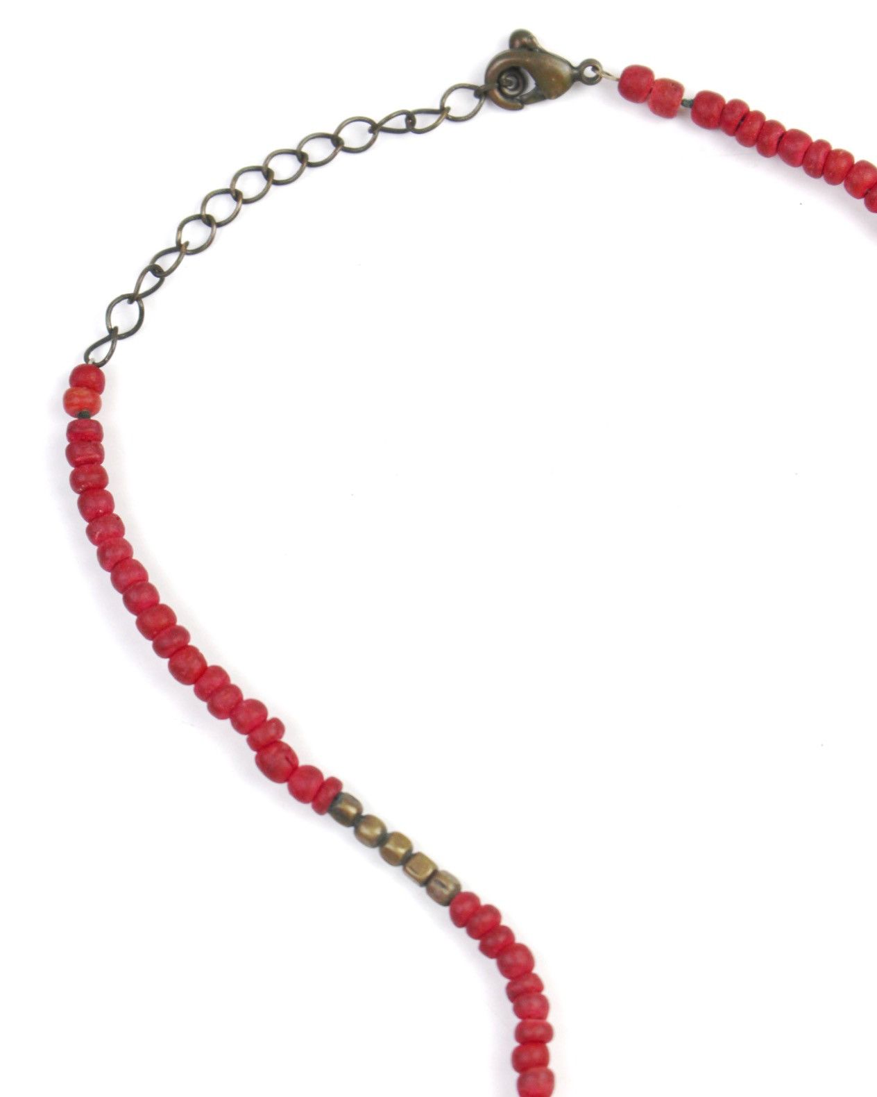 Vintage 1990S ST. FRANCIS TAU CROSS RED BEAD ROSARY NECKLACE Size ONE SIZE - 4 Thumbnail