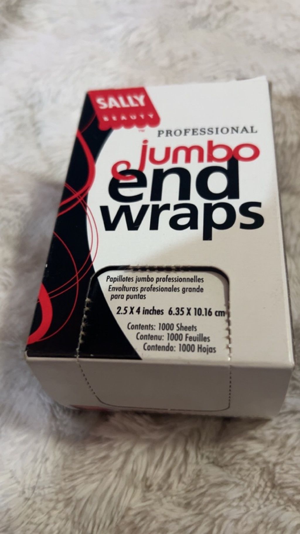 Other Sally Beauty Professional Jumbo End Wraps One Size White Red Size ONE SIZE - 2 Thumbnail