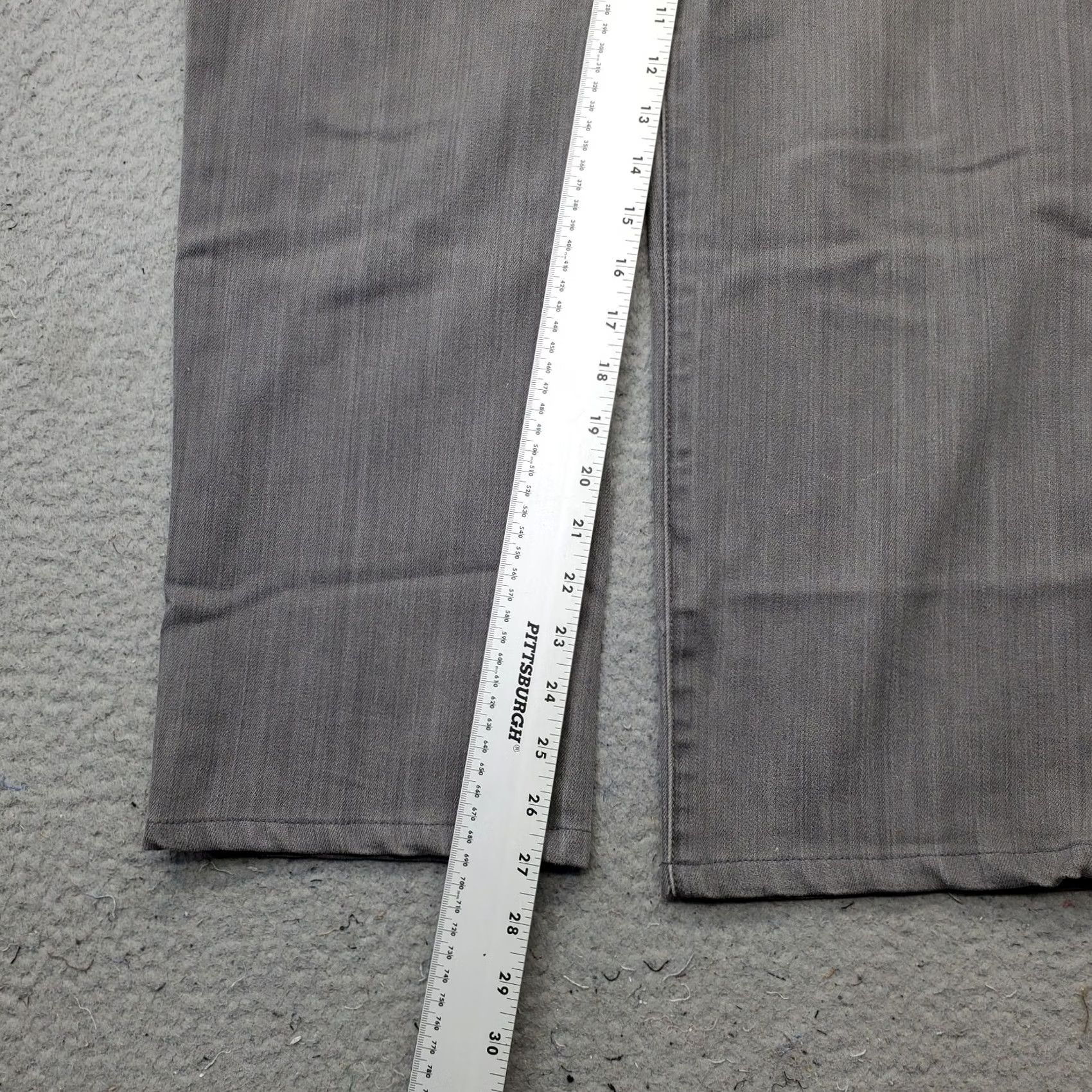 Vintage Chico's Platinum Jeans Womens L Gray Denim Stretch Dark Wash Straight Leg Jeans Size 36" / US 14 / IT 50 - 3 Thumbnail