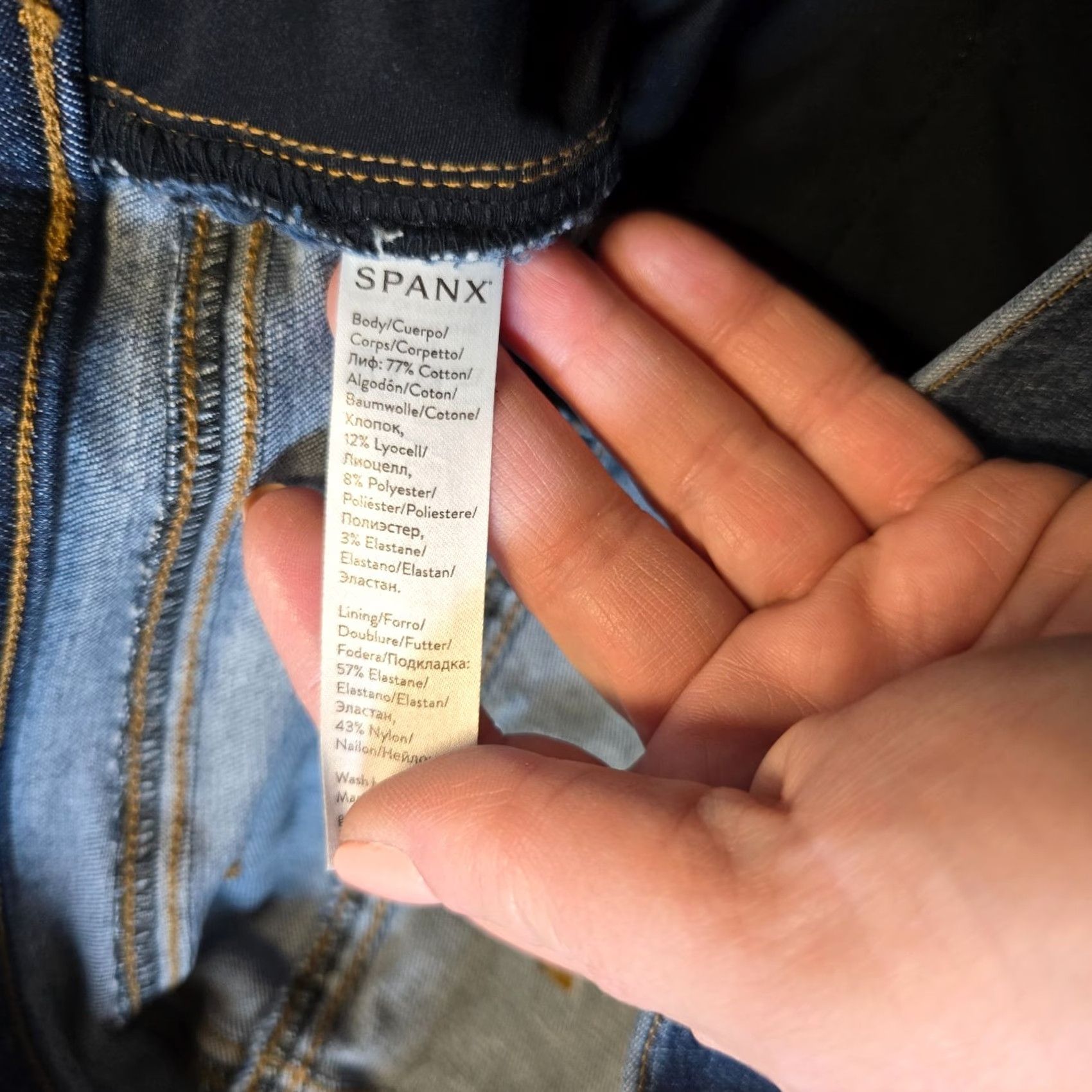 Spanx Spanx Jeans Womens Large Pull On Stretch Distress Raw Hem Skinny Mid Rise Casual Jeans Size 36" / US 14 / IT 50 - 5 Thumbnail