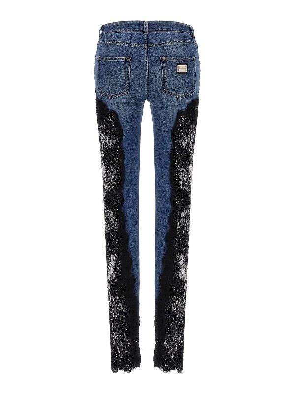 Dolce & Gabbana o1y0825 Denim Pant in Blue/Black Size 27" / US 4 / IT 40 - 2 Thumbnail