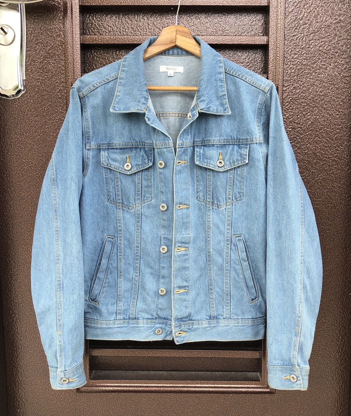 Japanese Brand Nylaus Trucker Denim Jacket Size US M / EU 48-50 / 2 - 1 Thumbnail