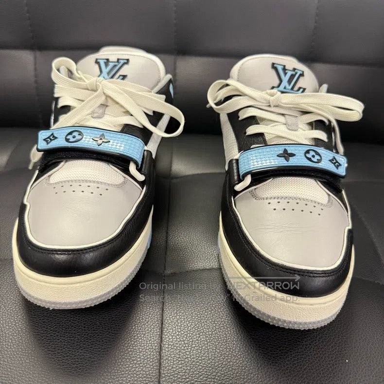 Louis Vuitton Louis Vuitton 24 new trianer blue and black velcro low-top Size US 9 / EU 42 - 2 Thumbnail
